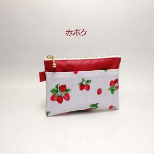 ミニポーチ いちご柄 ラミネート カード入れ ...の詳細画像2