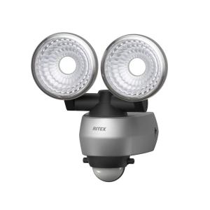 RITEX 7.5Wx2灯 LEDセンサーライト LED-AC315[防雨タイプ 昼夜切替機能付]｜ficst