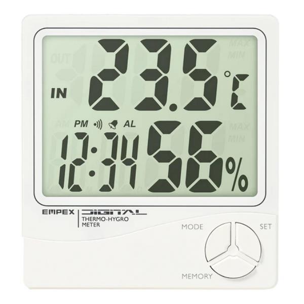 エンペックス (EMPEX） デジタル温湿度計(時計/カレンダー付) TD-8240 ＼LINEお友...