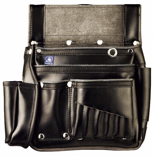 ふくろ倶楽部 伝説 釘袋 六型 黒 HB-036K 本皮仕様 [腰袋 作業袋 作業用品 大工道具] ...