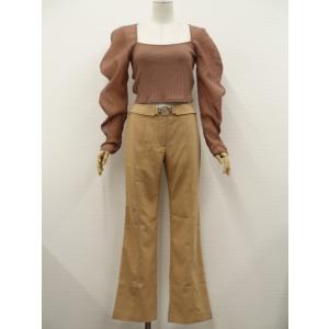 ZARA＆OTTO 長袖カットソー+ストレートパンツ コーディネート上下2点セット M相当 ブラウン...