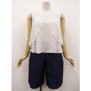 ZARA BASIC等 ノースリーブシフォンブラウス+キュロットパンツ コーディネート2点セット S...