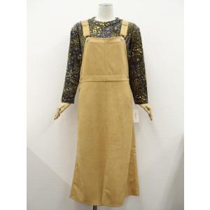 MOJA等  長袖カットソー+ロングサロペットスカート 新品訳ありコーデ2点セット M~L相当 黒地...