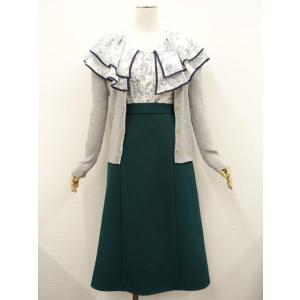 GRL等 長袖カーディガン+ノースリーブブラウス+ロングフレアスカート コーデ3点セット M相当 グ...