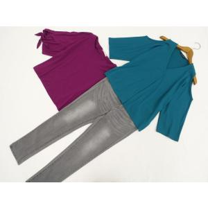 INGNI等 ニットカットソー+オープンショルダーカットソー+スキニーパンツ コーデ3点セット M ...