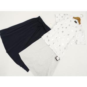 ￥15,000新品入りコーデ3点セット M.U.A等 Tシャツ+ひざ丈台形スカート+ロングフレアスカ...