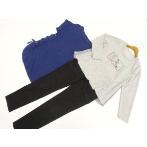 美品 AS KNOW AS de base等 カットソー2点+パンツ コーデ3点セット M相当 灰地...