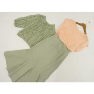 PLST＆Raf Raf＆GRL 洗えるシフォンカットソー+九分袖前後2wayレースPOブラウス+ロ...