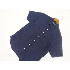 メンズ ムジルシリョウヒン 無印良品 半袖 シャツ M ネイビー メール便可