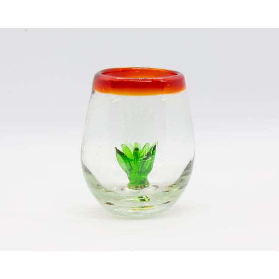 アガベの小グラス（赤）