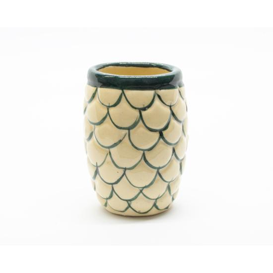 ピニャ柄の陶器グラス