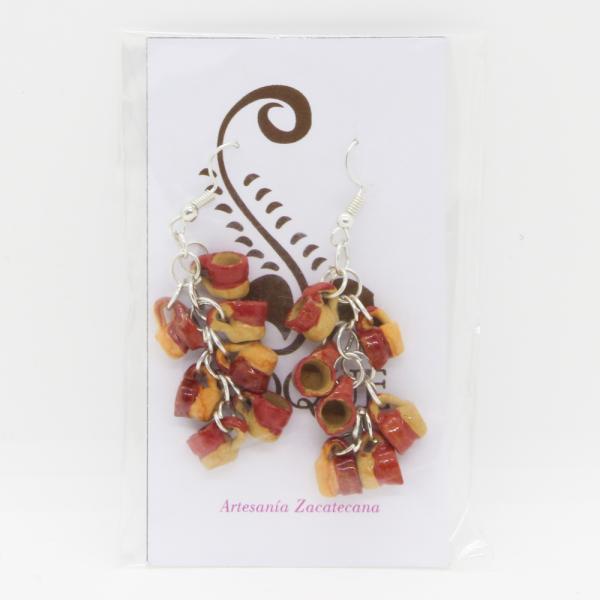 ミニチュアカップのピアス -赤-