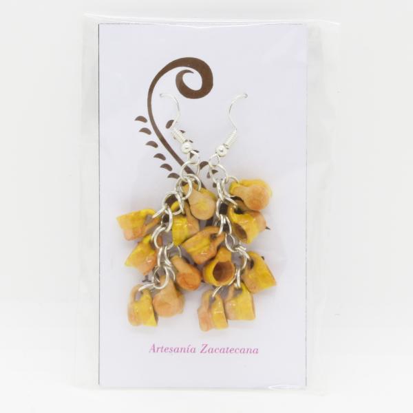 ミニチュアカップのピアス -黄-