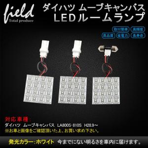 ●ダイハツ ムーブキャンバス LA800S・810S H28.9-用 LEDルームランプキット FLUXタイプ3点セット 車内照明 LEDライト カスタム