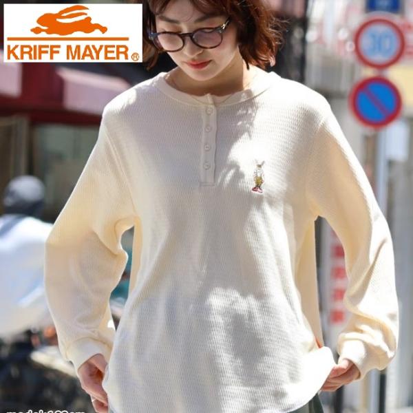 KRIFF MAYER ( クリフメイヤー ) ハニカムワッフルワンポイントロンT LADYS レデ...