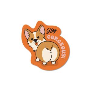STICKER PACK ( ステッカーパック ) ヘイコージャス コーギー イヌ 犬 ワンちゃん ステッカー すてっかー 可愛い 車 PVC ハードボックス キャリーバッグ 貼る