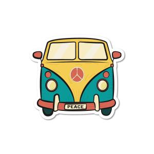 STICKER PACK ( ステッカーパック ) ヒッピーVWバス バス ばす ステッカー 車 貼る ハードボックス キャンプ アウトドア レジャー 紫外線に強い 水に強い