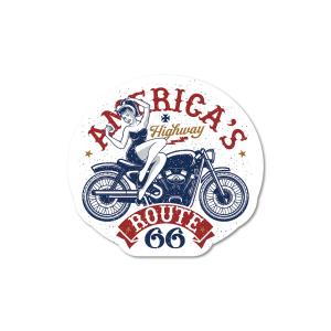 STICKER PACK ( ステッカーパック ) ルート66 アメリカハイウェイ ステッカー アウトドア キャンプ 車 冷蔵庫 ハードケース キャリーケース 収納ケース SPS15704