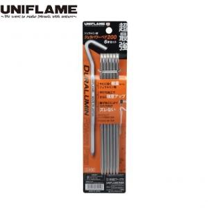 UNIFLAME ( ユニフレーム ) ジュラパワーペグ200 6本セット ジュラルミン ペグ キャンプ テント タープ 軽い セット 軽量 ぺぐ 高強度 ゆにふれーむ 681534