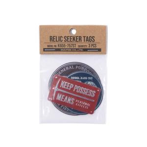 DULTON ( ダルトン ) RELIC SEEKER TAGS SET OF 3 レリック シーカー タグ 3pcs セット ステッカー 3枚 タフ リッチ ハードボックス キャリーケース