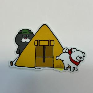 NUMAR! ( ヌマー ) テントにおしっこ ステッカー 防水 ワンポイント アウトドア キャンプ ハードケース MNUM-008 ぬまー レギュラーサイズ 犬 ワンちゃん