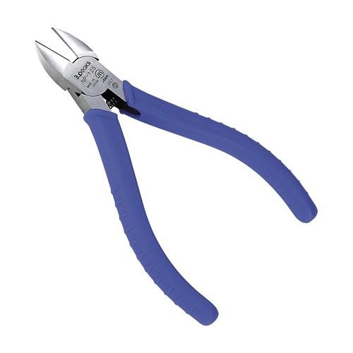 強力ニッパ 125mm（エストラマーグリップ/バネ付き/刃穴なし） 青 ( NP-125Z-S / ...