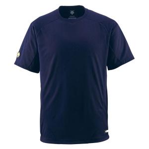 丸首Tシャツ Dネイビー DESCENTE Tシャツ 半袖 ( DB200-DNVY / DES ) (Q41CD)｜fieldboss