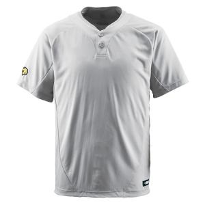 2ボタンTシャツ シルバー DESCENTE Tシャツ 半袖 ( DB201-SLV / DES ) (Q41CD)｜fieldboss