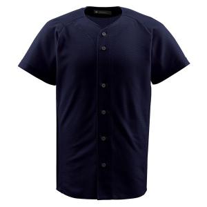 ジュニアフルオープンシャツ ブラック DESCENTE シャツ フルオープンシャツ ( JDB1010-BLK / DES ) (Q41CD)｜fieldboss