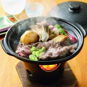 パール金属 陶器製 寄せ鍋 コンロ付きセット 木台付き 一人用 和