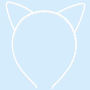 カチューシャ 耳 ダンス 衣装 14621 耳付きカチューシャ ホワイト (AC) (Q41CD)｜fieldboss