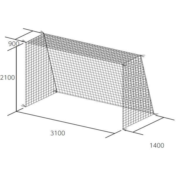 (法人限定)ネット フットサル ハンドゴール B2849 B-2849 フットサル・ハンドゴールネッ...