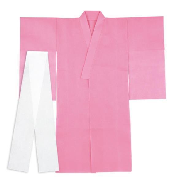 着物 不織布 衣装 ピンク 14751 衣装ベース着物(おくみ付き) 桃 (AC) (Q41CD)