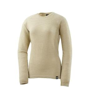 ロングTシャツ レディース トップス レディース 長袖 レディース WHOLE GMT WAFFLE WOOL CRW W SAND