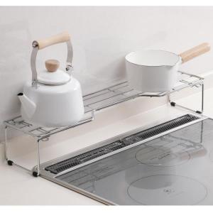 パール金属 コンロ奥ラック 幅75cm用 ストレージセレクト 足折れ式