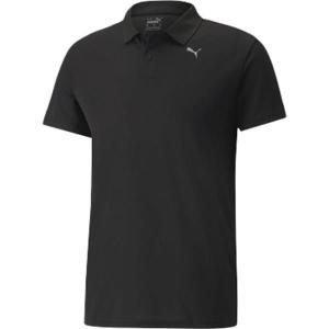 ポロシャツ メンズ Tシャツ メンズ 半袖 メンズ (メール便発送) パフォーマンスポロシャツ PUMA BLACK (JSP) (Q41CD)｜fieldboss