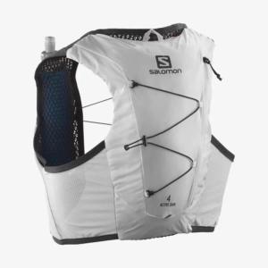 ランニングバッグ ランニングベスト ランニングリュック ACTIVE SKIN 4 WITH FLASKS WHITE/EBONY