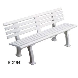 ベンチ 長椅子 イス K-2154 樹脂ベンチ背付150 送料ランク【N】 (KNY)｜fieldboss
