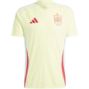 サッカーTシャツ メンズ サッカーウェア スペイン代表 アウェイ レプリカユニフォーム パルスイエロー/ハロミント  (ADS)｜fieldboss