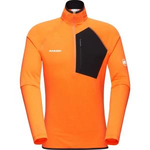 ロンT メンズ ロングTシャツ Aenergy Light ML Half Zip Pull AF Men dark tangerine-black  (MAT)｜fieldboss