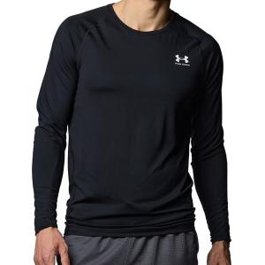 ロンT メンズ ロングTシャツ (メール便発送) UAヒートギア フィッティド ロングスリーブシャツ Black (UDR)