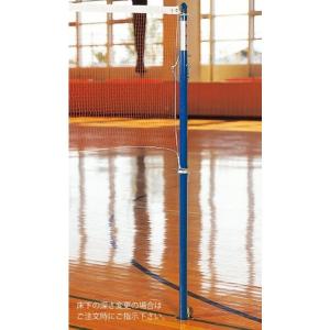 支柱 バドミントン ソフトバレー F4609 バドミントン・ソフトバレー・インディアカ兼用支柱（高さ調節式）体育館用 送料ランク【C】 (NKJ)