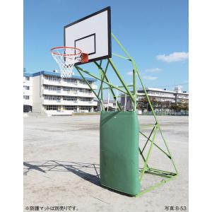 ゴール バスケットゴール バスケ B-53 アングルミニバスケットゴール 定置式 送料【お見積】 (AKB)