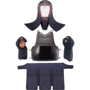 防具 セット 面 K48A 高段者向 6mmハイテク刺 紺堅打紐付 防具セット (KSA)