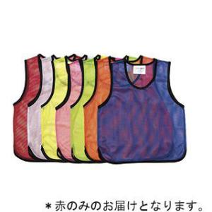 法人限定 メッシュベスト無地 赤 JS221169/B-3467R (Q41CD)