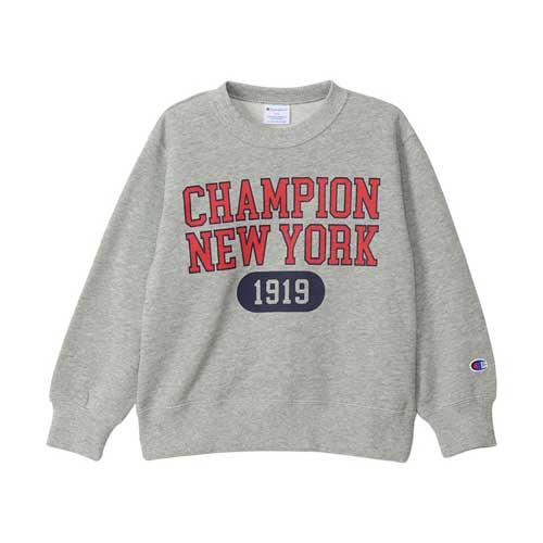 Champion チャンピオン CK-A007 キッズ クルーネックスウェットシャツ オックスフォー...