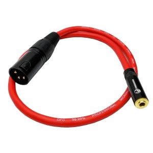 XLR変換ケーブル XLRキャノン オス to 3.5MM ステレオミニプラグ