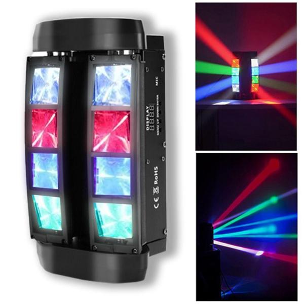 【日本語説明書付き】 パーティーライト スパイダーライト ムービングライト RGBW LED ステー...