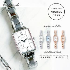 field work 腕時計 レディース メタルベルト ラビナ ストーン 花