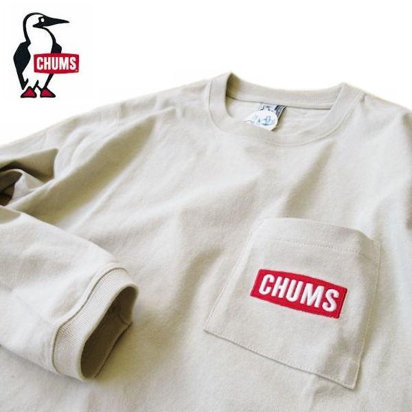 CHUMS/チャムスロゴポケットブラッシュドロングスリーブＴシャツ　ポケＴ ロンＴ 長袖Ｔシャツ C...